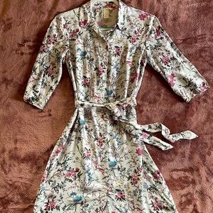 H&M size small cute floral button shirt dress